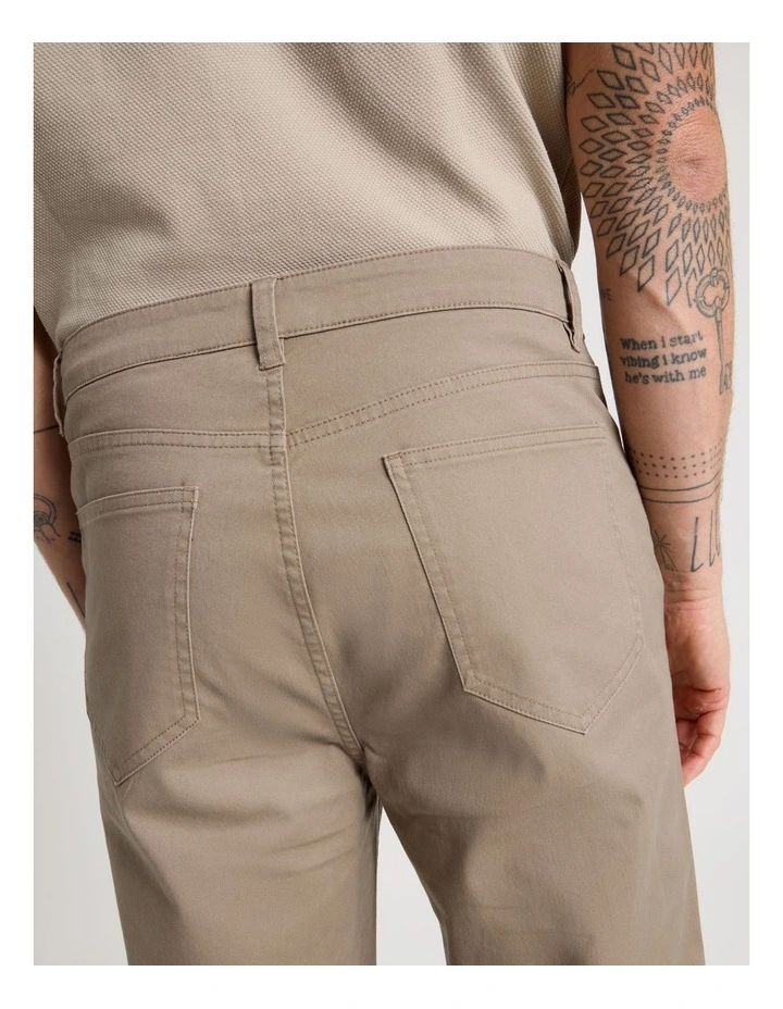 Five Pocket Casual Pant in Light Brown image 6
