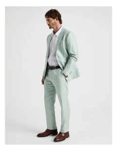 Linen Suit Pants in Seagrass