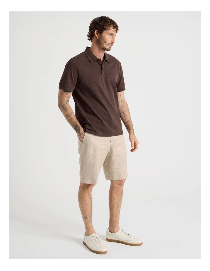 Linen Tailored Shorts in Silver Grey image 3