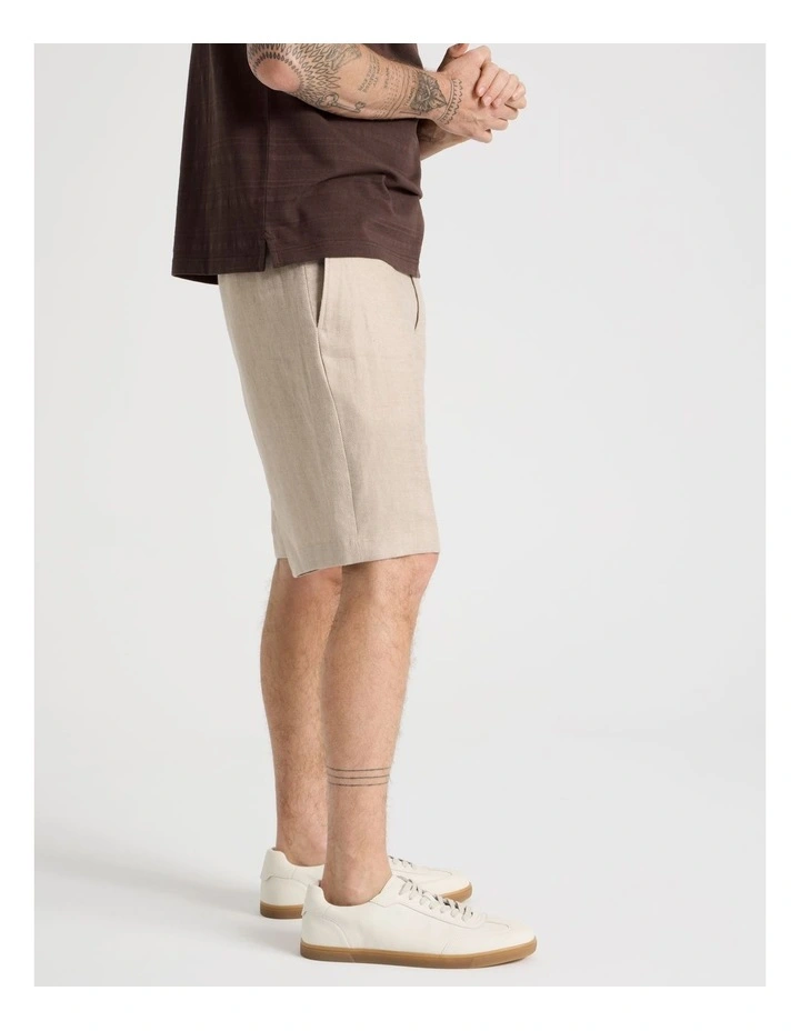 Linen Tailored Shorts in Silver Grey image 5