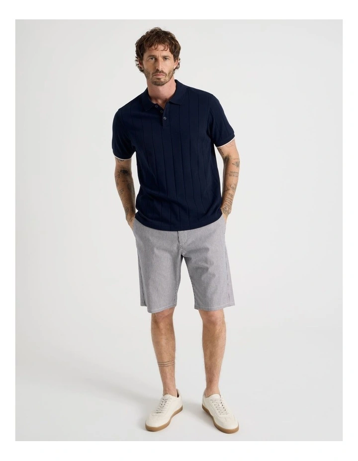 Cotton Short in Navy Stripe image 3