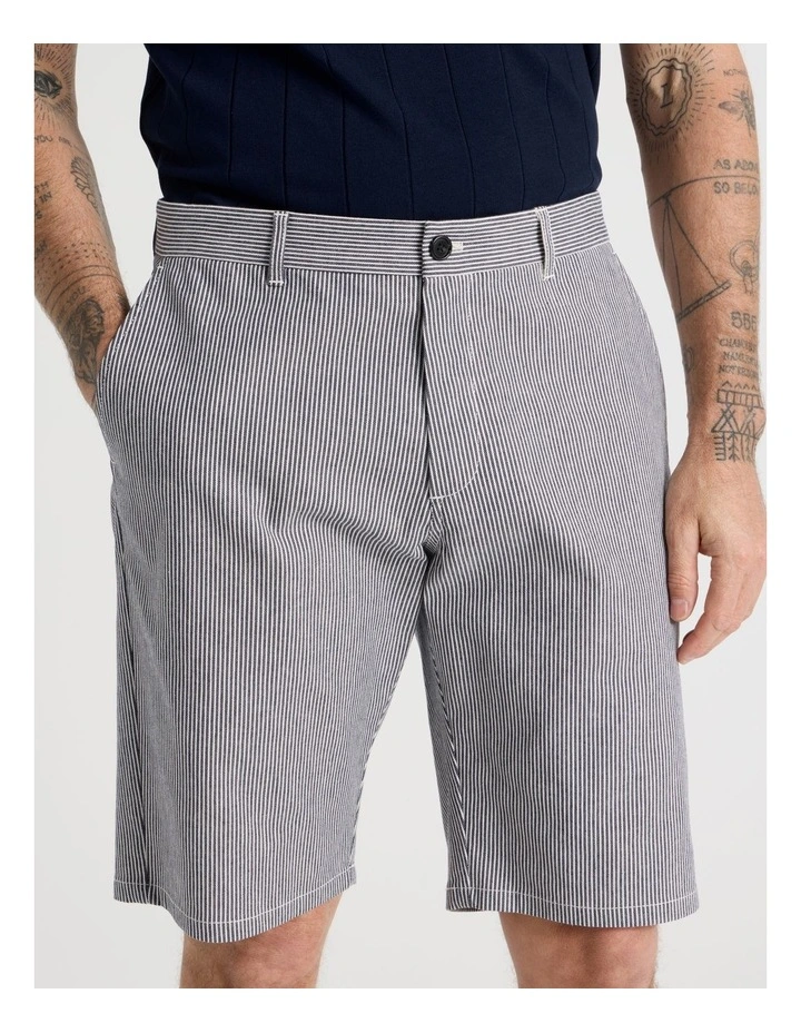 Cotton Short in Navy Stripe image 5