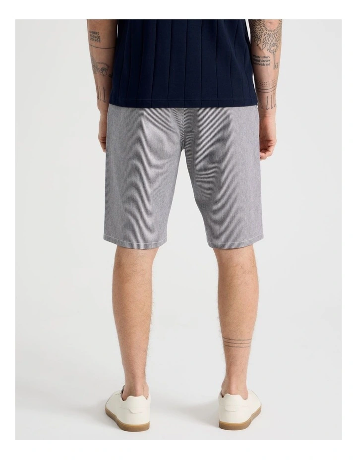 Cotton Short in Navy Stripe image 6
