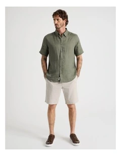 Cotton Short in Sand Stripe