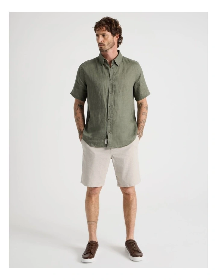 Cotton Short in Sand Stripe image 1