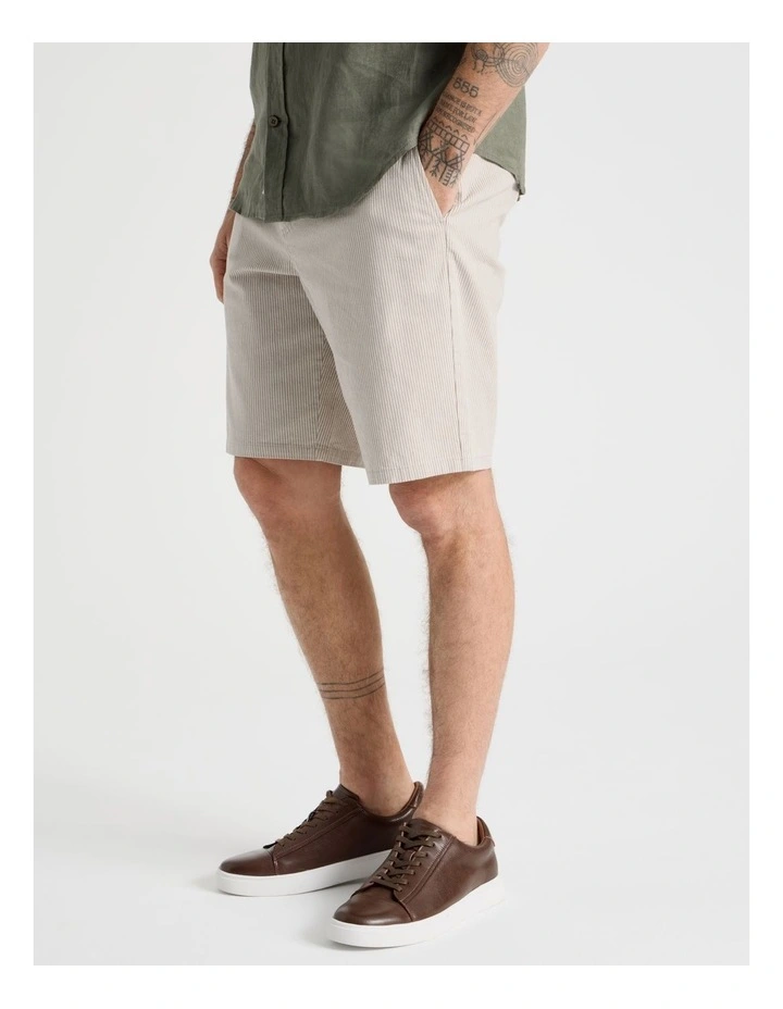 Cotton Short in Sand Stripe image 2