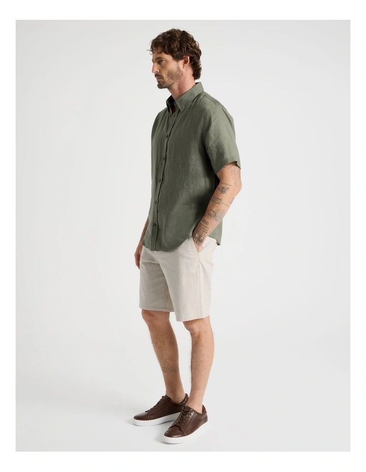 Cotton Short in Sand Stripe image 3