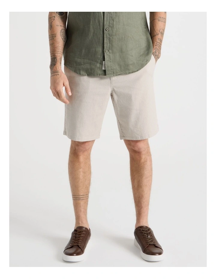 Cotton Short in Sand Stripe image 4