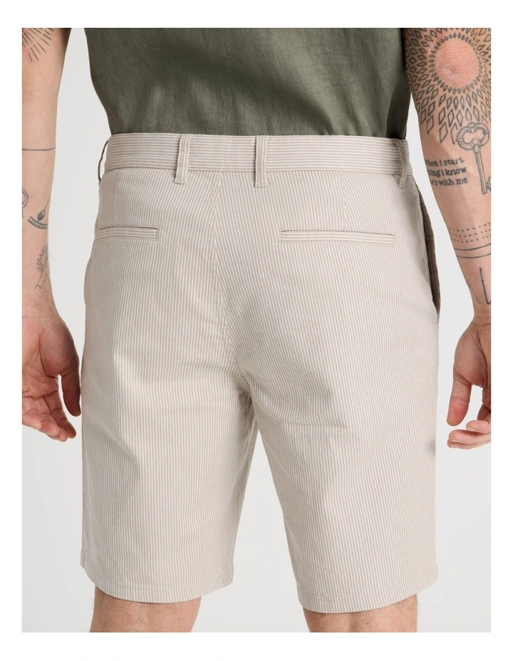 Cotton Short in Sand Stripe image 7