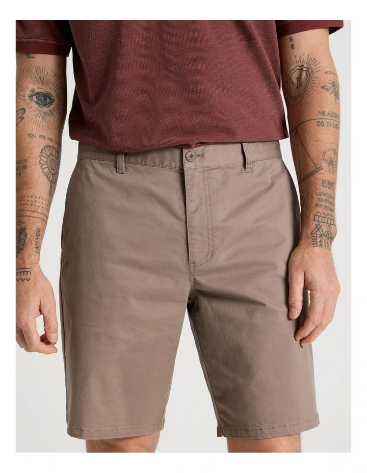 Chino Shorts in Light Brown image 4