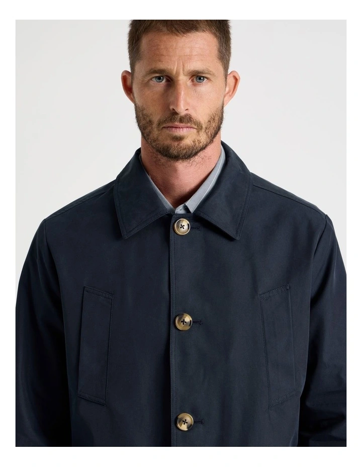 Water Resistant Anorak with Detachable Hood in Navy image 4