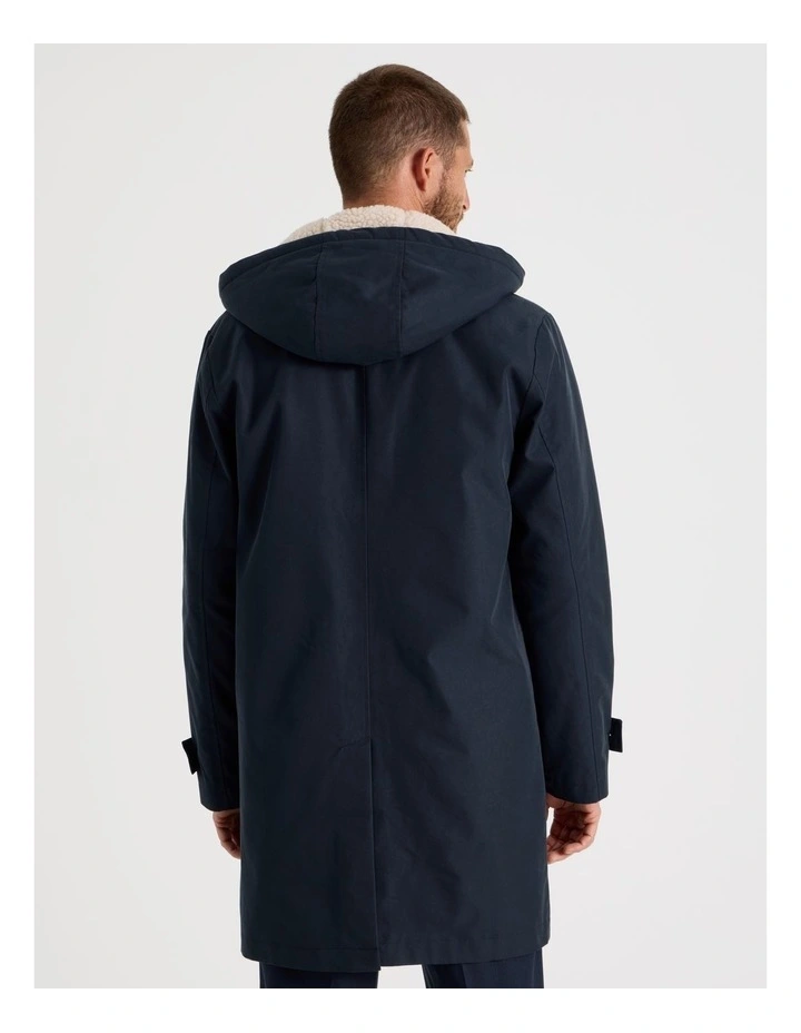 Water Resistant Anorak with Detachable Hood in Navy image 6