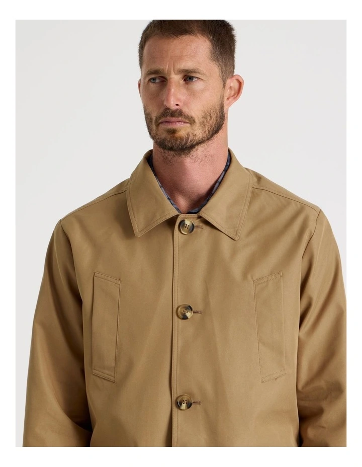 Water Resistant Anorak with Detachable Hood in Sand image 4