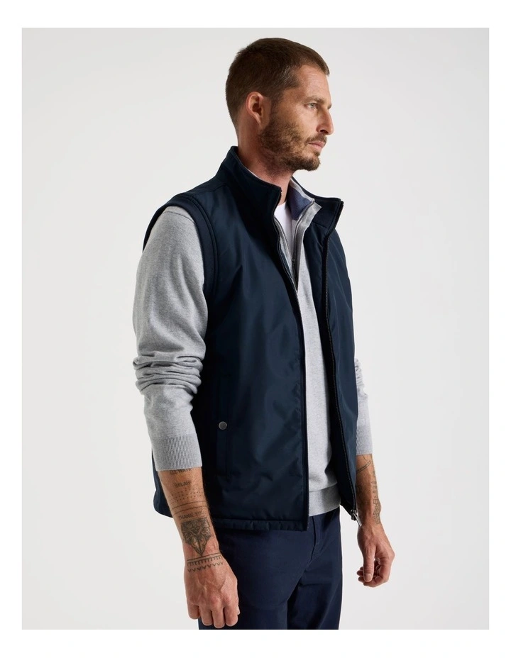 Water & Wind Resistant Puffer Vest in Navy image 1