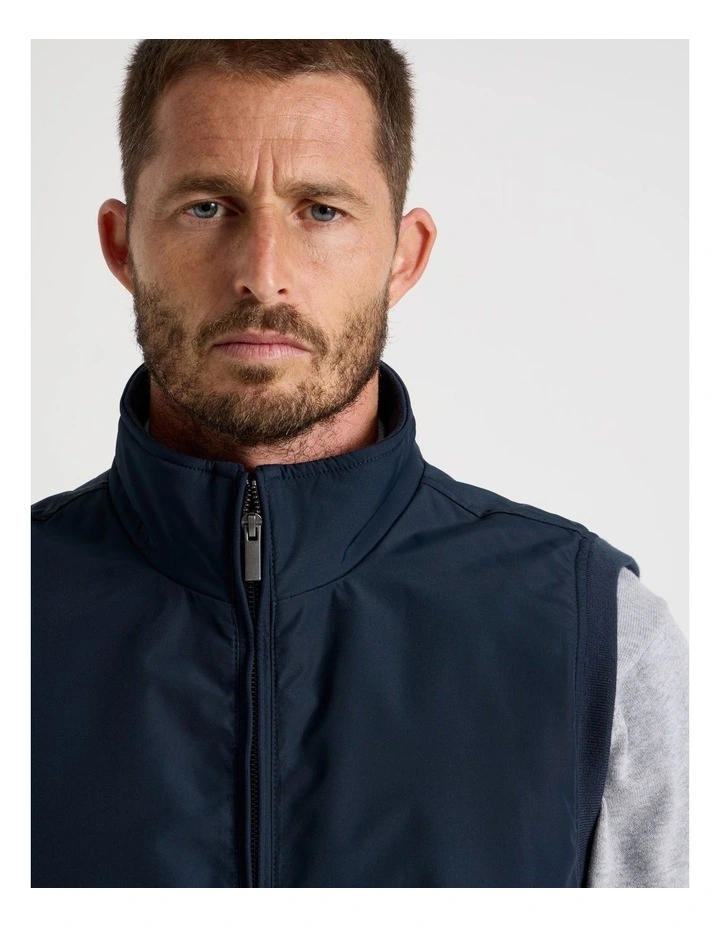 Water & Wind Resistant Puffer Vest in Navy image 2