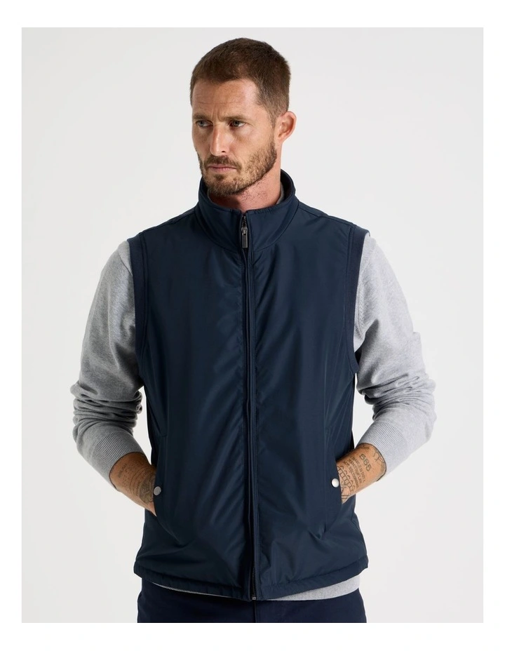 Water & Wind Resistant Puffer Vest in Navy image 3