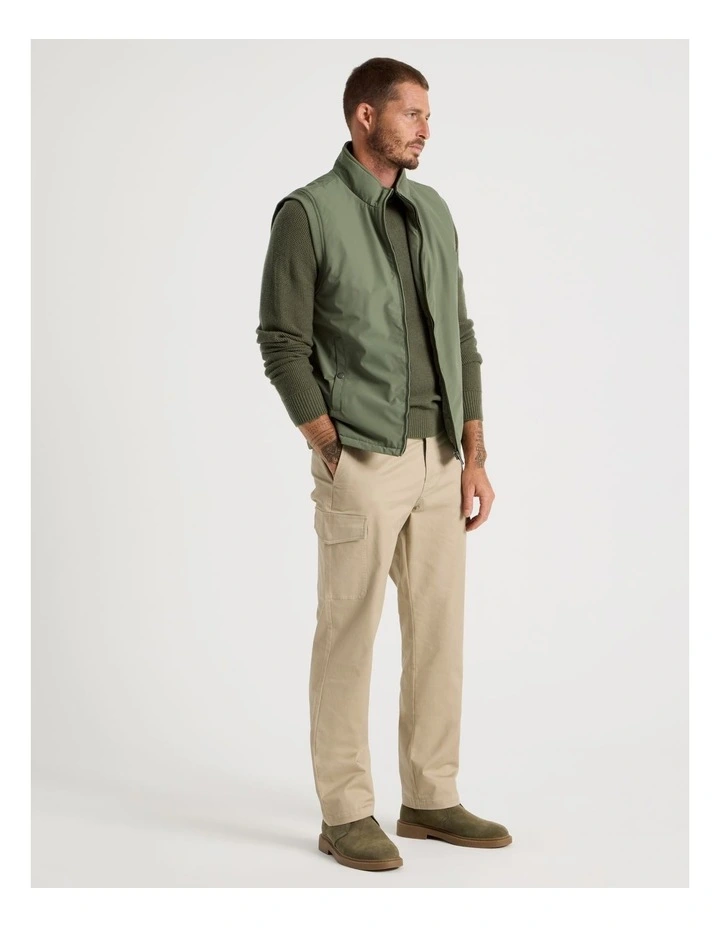 Water & Wind Resistant Puffer Vest in Olive image 3