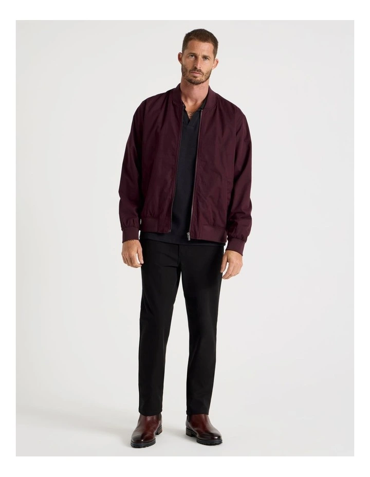 Water Resistant Bomber Jacket in Cherry image 7