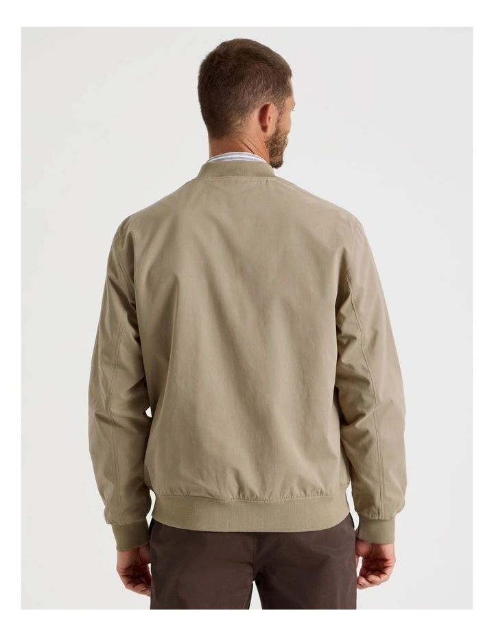 Water Resistant Bomber Jacket in Sand image 5