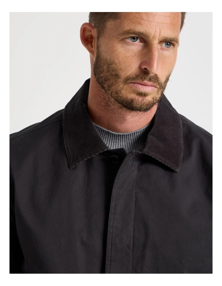 Contrast Collar Jacket in Charcoal image 4