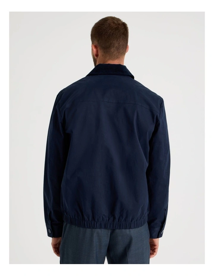 Contrast Collar Jacket in Navy image 6