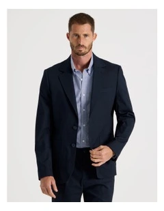 Single Breasted Textured Blazer in Navy