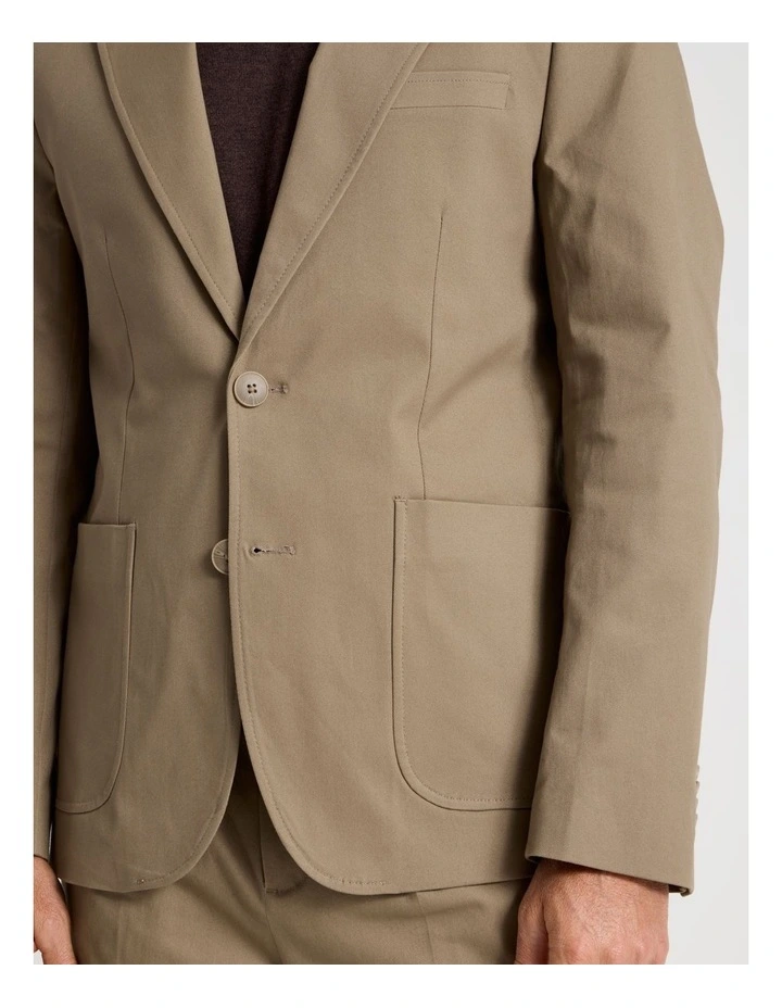 Single Breasted Textured Blazer in Taupe image 5