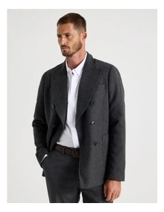 Double Breasted Blazer in Grey Marle