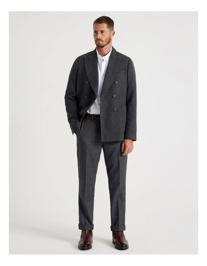 Double Breasted Blazer in Grey Marle image 5