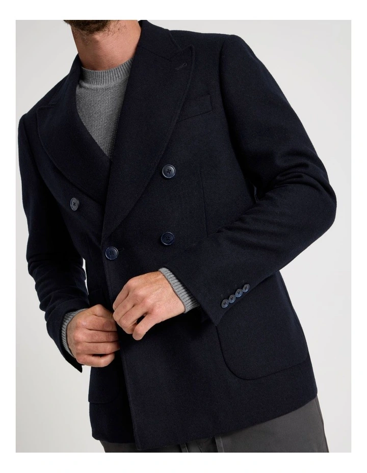 Double Breasted Blazer in Navy image 2