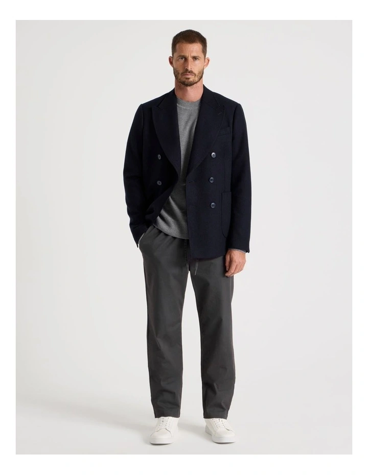 Double Breasted Blazer in Navy image 3