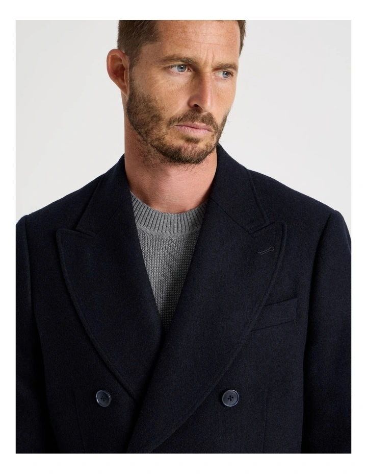 Double Breasted Blazer in Navy image 4