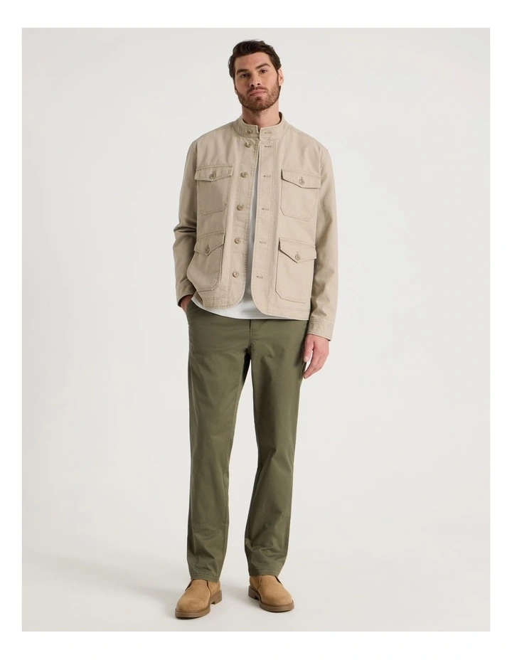 Canvas Utility Field Jacket in Sand image 2