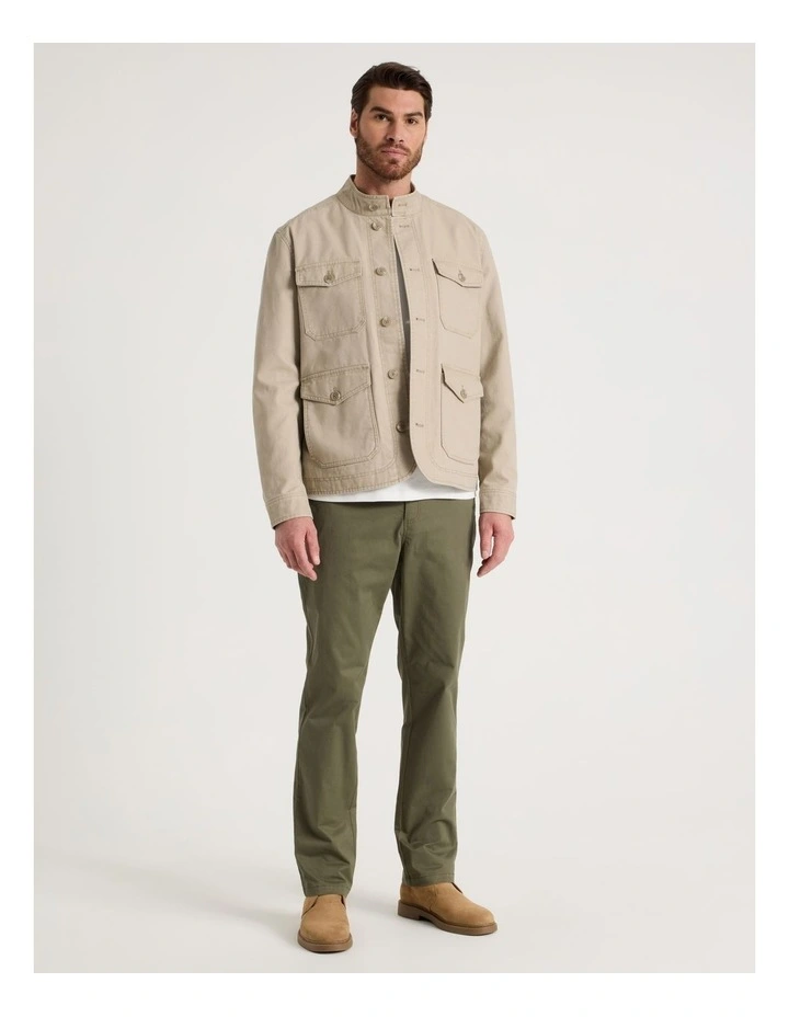 Canvas Utility Field Jacket in Sand image 7