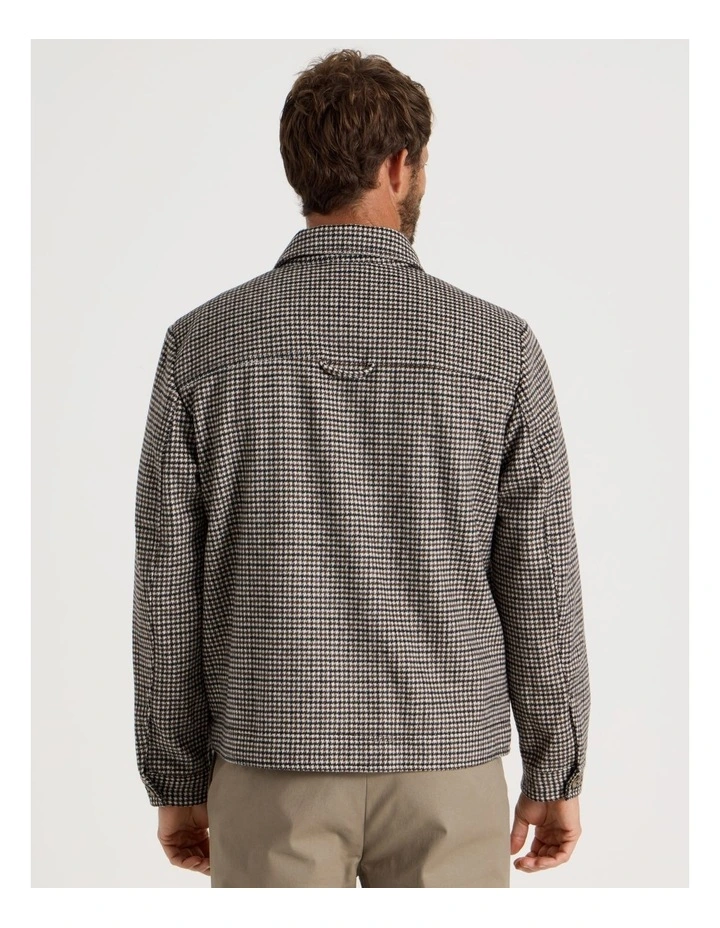 Check Felt Jacket in Brown image 6