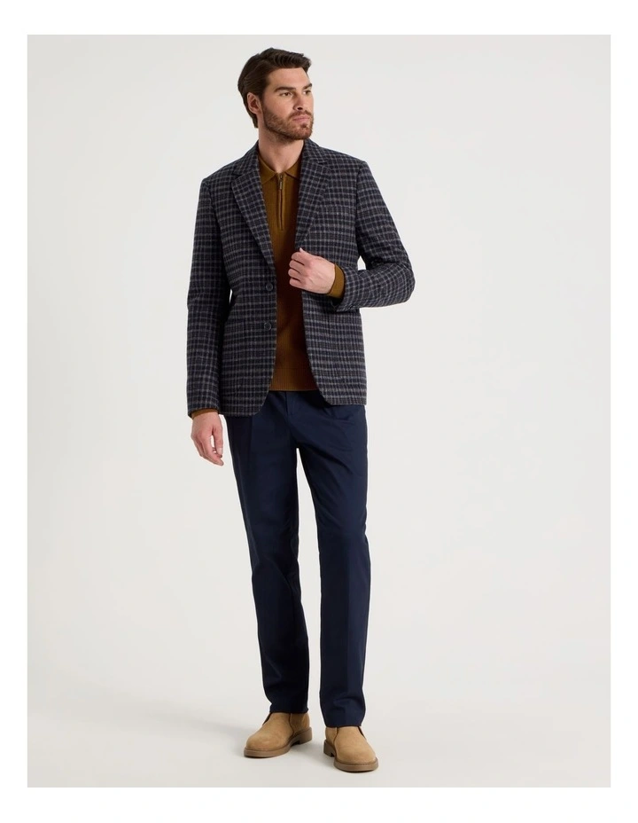 Check Blazer in Navy image 4