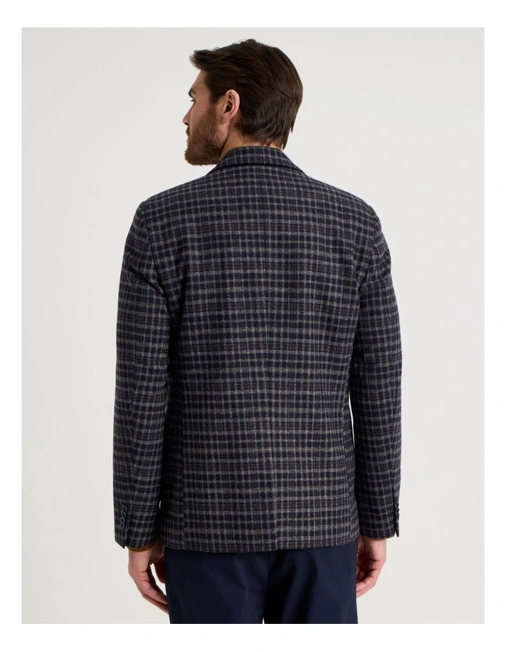 Check Blazer in Navy image 6