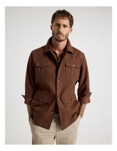 Safari Style Jacket in Brown