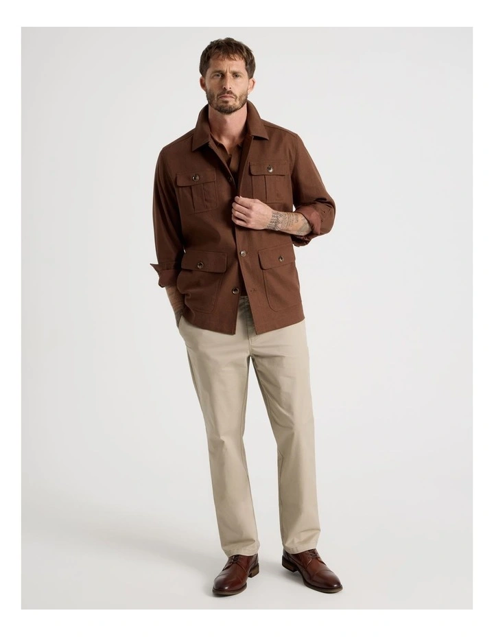 Safari Style Jacket in Brown image 2