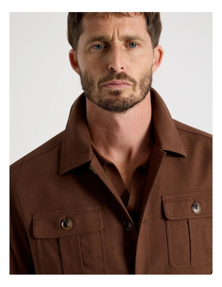 Safari Style Jacket in Brown image 7
