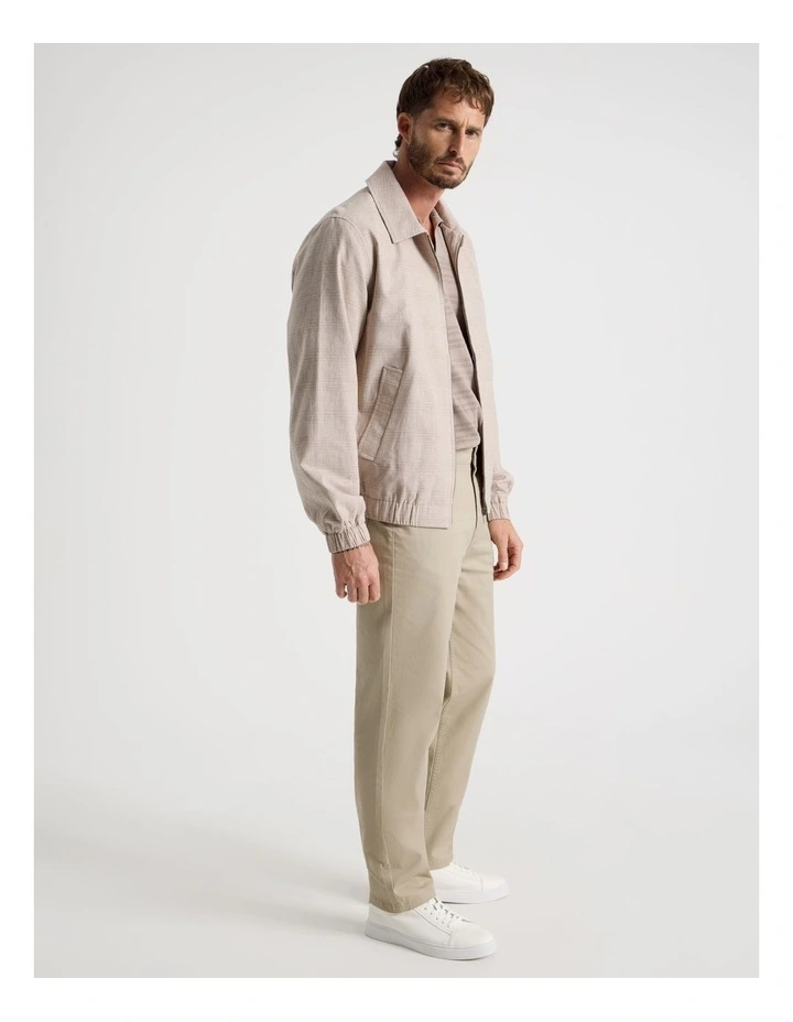Bomber in Sand and White Check Print image 5