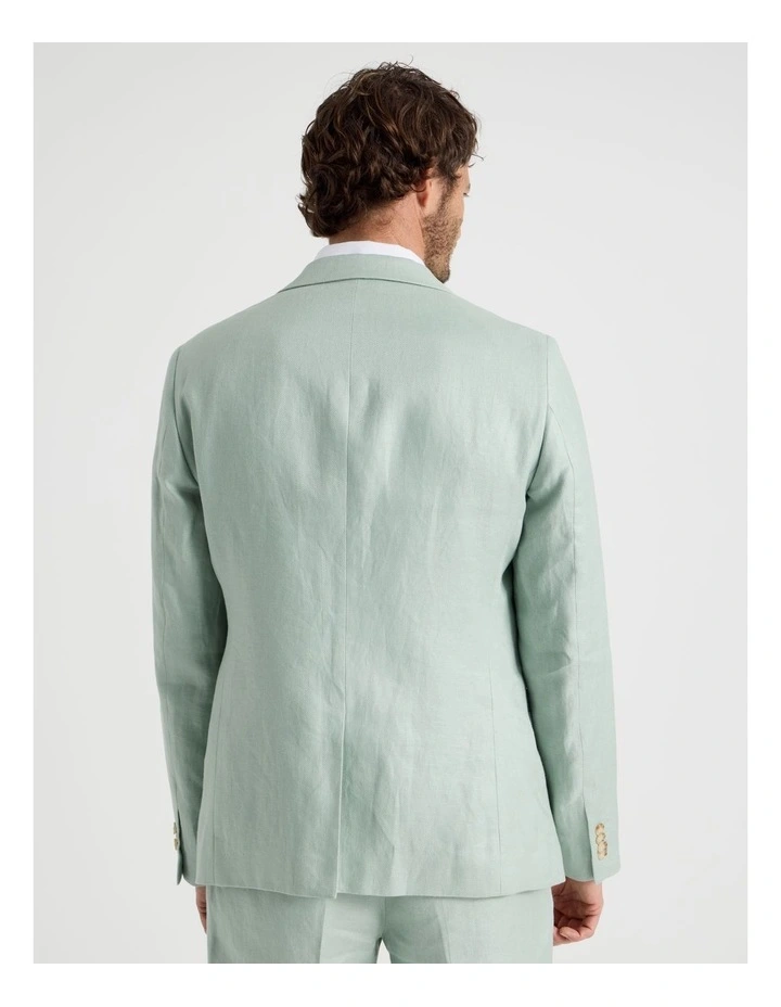 Single Breasted Linen Blazer in Seagrass image 6