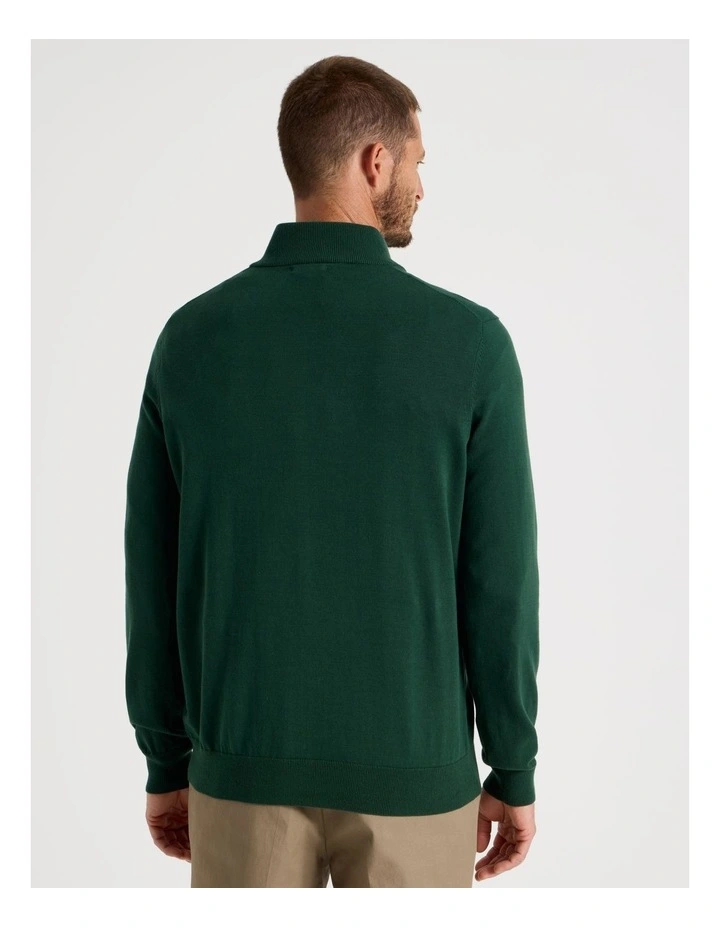 Quarter Zip Knit Sweater in Emerald image 6