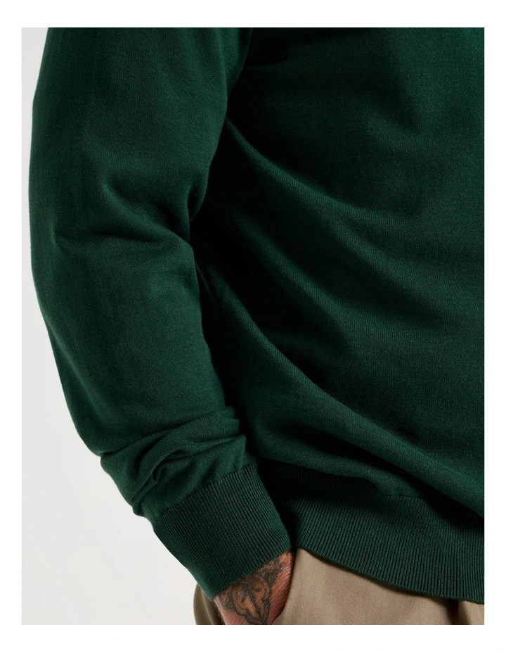 Quarter Zip Knit Sweater in Emerald image 7