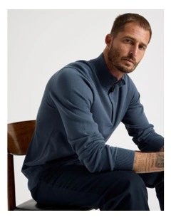 Quarter Zip Knit in Midnight