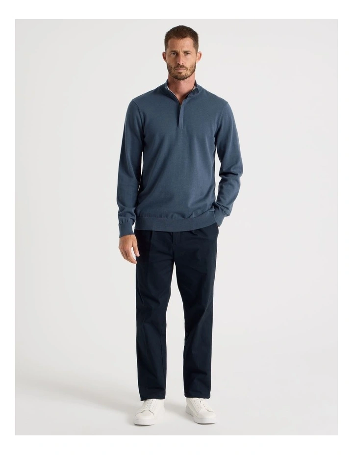 Quarter Zip Knit in Midnight image 4