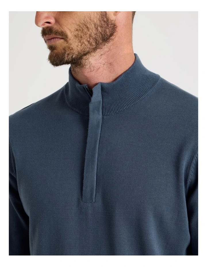 Quarter Zip Knit in Midnight image 7