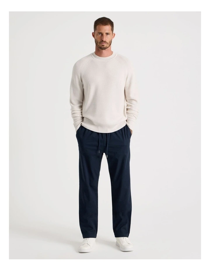 Raglan Sleeve Knit Sweater in White image 5