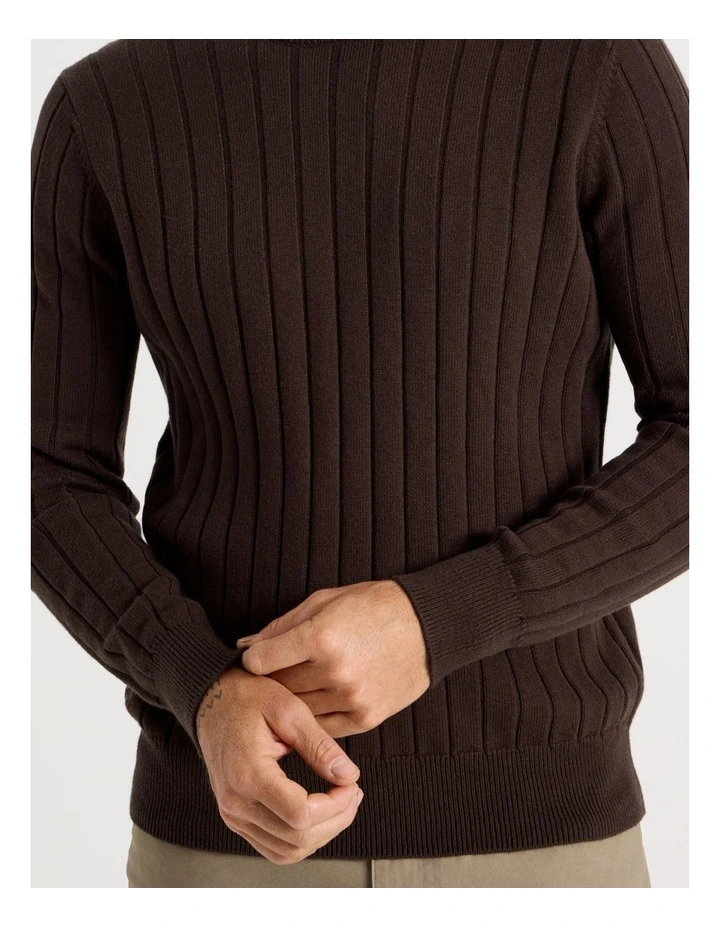 Ribbed Sweater in Chocolate image 5
