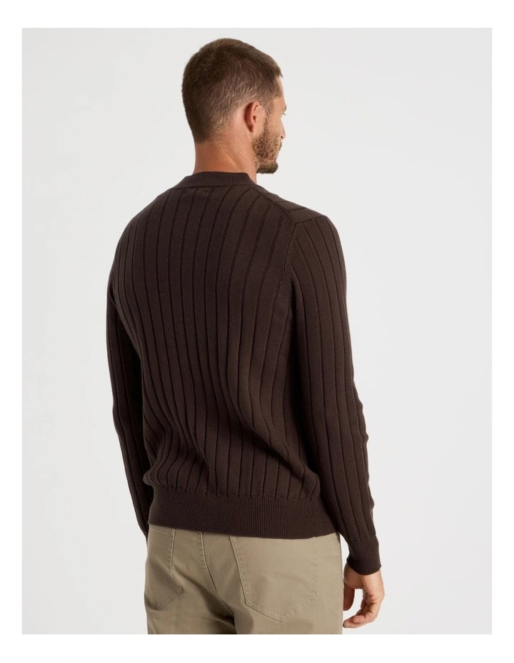 Ribbed Sweater in Chocolate image 6
